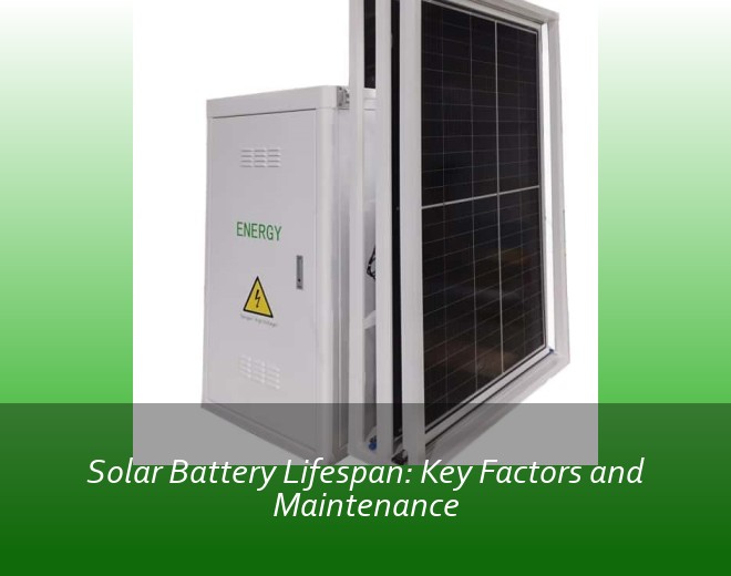 Solar Battery Lifespan: Key Factors and Maintenance